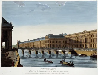 Le Pont des Arts et le vieux Louvre - in „Paris par Courvoisier“