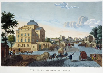 Ansicht der Barrier du Roule - in „View of Paris, circa 1810: Les Barriers de Paris“ von Courvoisier