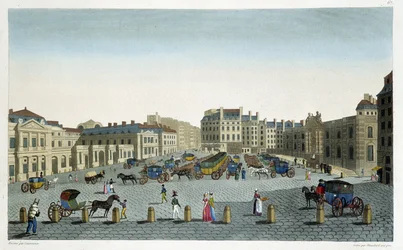 Ansicht des Palais Royal und des Schlosses d