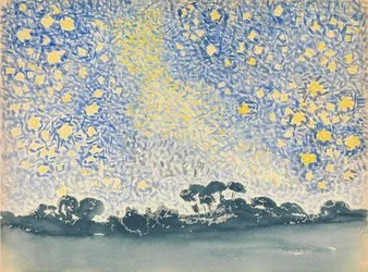 Landschaft mit Sternen