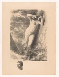 Andromeda an einen Felsen im Wasser gekettet