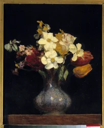 Narzissen und Tulpen. Gemälde von Henri Fantin Latour