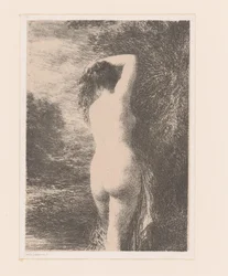 Stehende Badende