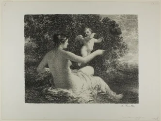 Venus und Amor, große Platte