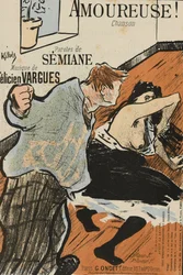 Titelblatt der Partitur von Amoureuse! von Félicien Vargues, von Henri Gabriel Ibels (1867-1936)