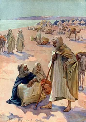 Ansicht eines maurischen Marktes der Brakna in der Region Podor im Senegal, Anfang des 18. Jahrhunderts (ein maurischer Markt bei Podor im Senegal)