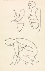 Drei Figurenstudien