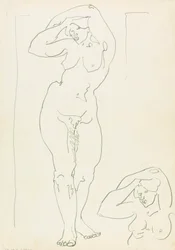Zwei Studien einer weiblichen Figur