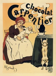 Werbung für das Schokoladengetränk Carpentier, ca. 1900