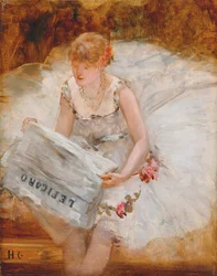 Ballerina liest Le Figaro, ca. 1885