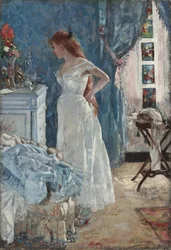 „Die Toilette“ - Junges Mädchen im Negligé, Privatsammlung