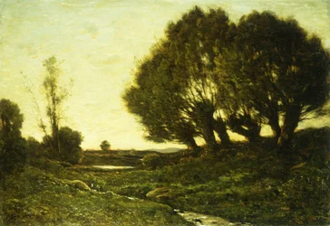 Eine bewaldete Landschaft mit einem Bach, 1903
