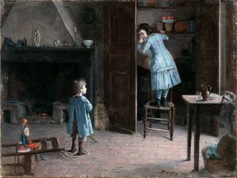 Kinder in einem Innenraum, 1907