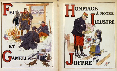 Feuer und Feldflasche, und Hommage an Marschall Joffre, Illustration aus 