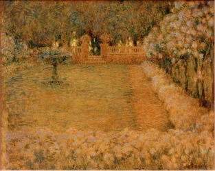 Der weiße Garten in der Dämmerung von Gerberoy