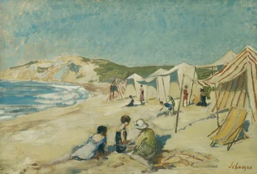 Der Strand bei Pointe St Gildas; La Plage à la Pointe St Gildas, ca. 1920
