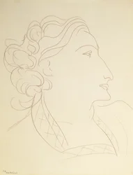 Weibliches Profil (Porträt von L.N. Delektorskaya)