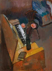 Harmonium-Interieur, ca. 1900