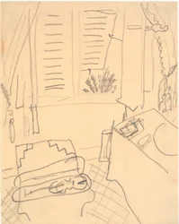 Interieur mit einer Violine