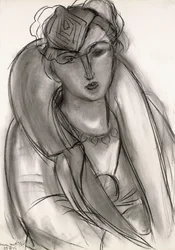 Lydia (Studie für Porträt in blauer Jacke)