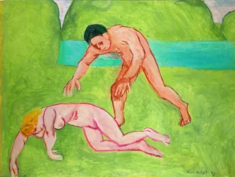 Nymphe und Satyr