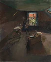 Atelier unter dem Dach, um 1903