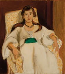 Frau in einem Sessel; Femme au fauteuil