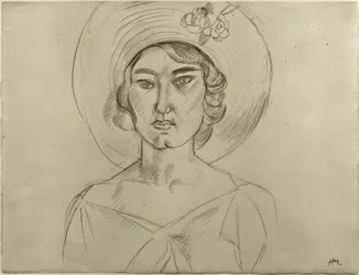 Frau mit Hut
