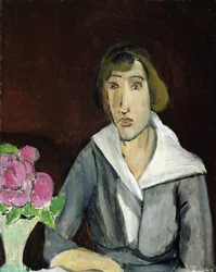 Frau mit Rosen