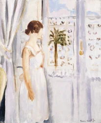 Junges Mädchen am Fenster