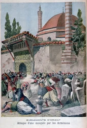 Ein Angriff auf eine Moschee durch Armenier, 1895