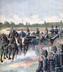 Ankunft des Präsidenten der Republik, Militärparade, 14. Juli 1891