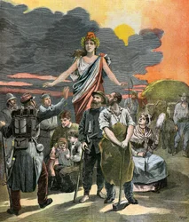 Allegorische Gravur der Französischen Republik