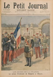 Prinz Ferdinand von Bulgarien im Elysee-Palast, Illustration aus Le Petit Journal