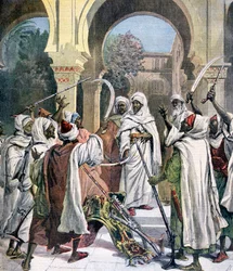 Die Stammeshäuptlinge schwören dem Sultan von Marokko Treue, 1892