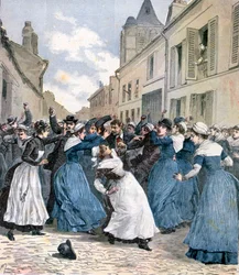 Die Wegnahme der Geisteskranken in Villejuif, Paris, 1891