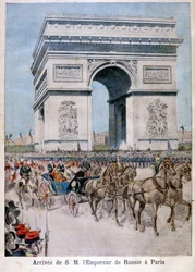 Zar Nikolaus II. kommt in Paris an, 1896