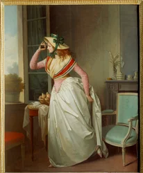 Frau im Auge. Gemälde von Henri Nicolas van Gorp (1756-1819) 19. Jahrhundert Rouen, Musée des Beaux-Arts