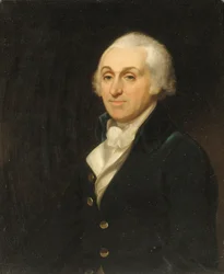 Porträt von Thomas Harley, Halbfigur, in einem blauen Mantel und einer weißen Weste