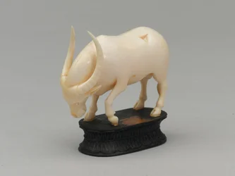 Schwarzer Läufer, Schachfigur, Indien, um 1820