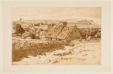 [Landschaft mit Mühle]