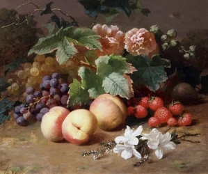 Stillleben mit Blumen und Früchten