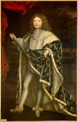Porträt von Ludwig XIV. als Kind (1638-1715) im heiligen Kostüm
