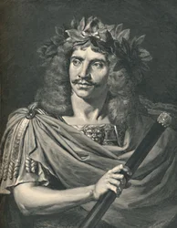 Molière als Julius Caesar in der Tragödie von Pompée, 1886