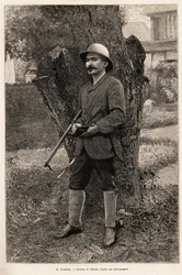 Porträt von Henri Coudreau (1859-1899), Professor für Geographie und Entdecker des Amazonas (Brasilien). Gravur von Thiriat zur Illustration der Geschichte 