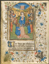 Die Himmelfahrt: Blatt aus einem Stundenbuch (4 von 6 herausgetrennten Blättern)