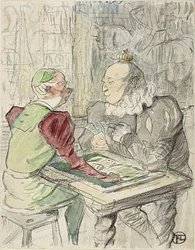 Das Kartenspiel des Königs, Kopie, nach 1895