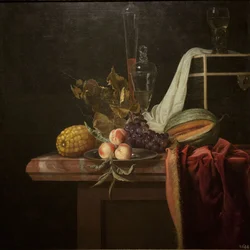 Stillleben mit Glas und Früchten, ca. 1675