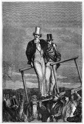 Illustration des Buches „Von der Erde zum Mond“ von Jules Verne, Hetzel-Ausgabe - Les voyages extraordinaires