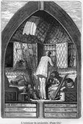 Illustration des Buches „Von der Erde zum Mond“ von Jules Verne, Hetzel-Ausgabe - Les voyages extraordinaires